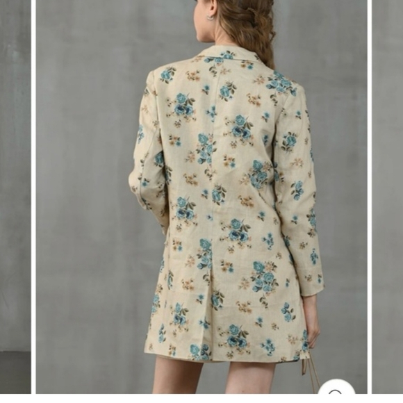 Linennaive Rococo Linen Trench Coat - Picture 2 of 8